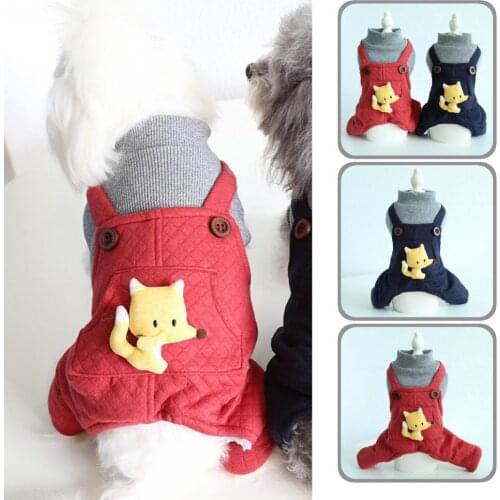 Four-leg Lovely Pet Dogs Pajamas Costume Fine Workmanship Pet Romper Adorable for Autumn