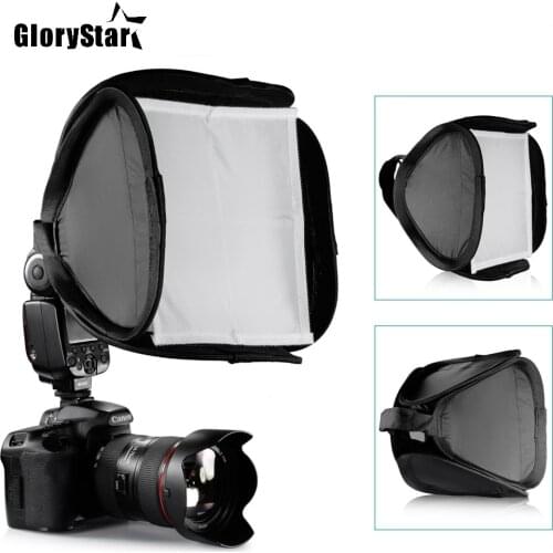 23cmx23cm Universal Portable Flash Softbox Diffuser for 580EX 430EX 600EX Canon Nikon Pentax Camera Studio Light Accessory