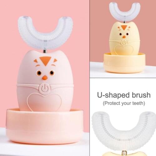 Kid Electric Toothbrush Smart U 360° Sonic Electric Toothbrush Music Cartoon Silicon Automatic Ultrasonic Teeth Tooth