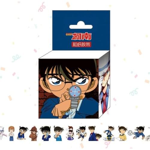 1.5cm*5m Detective Conan Anime Tape Adhesive Tape DIY Scrapbooking Sticker Label Masking Tape