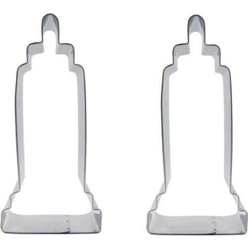Skyscraper shape 2 piece biscuit cutting molds, baking tools, cake decorating soft candy tools
