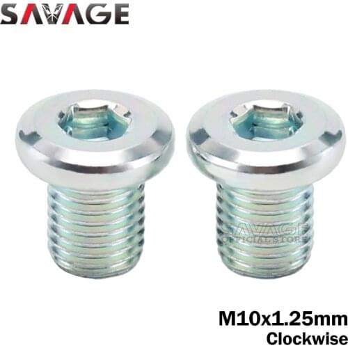 2pcs Universal Motorcycle Mirror Hole Plug Screw Covers Cap Bolts M10*1.25 Clockwise Motorbike Accessories for Honda Suzuki