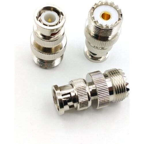 20pcs brass UHF SO-239 Female SO-239 SO239 Plug To BNC Male Jack RF Adapter Connector