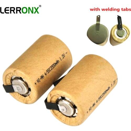 4-20PCS Ni-MH Rechargeable Battery 4/5SC 1.2V 2500mAh Sub C SC battery for DIY Power Tools battery Flashlight headlamp Batteries