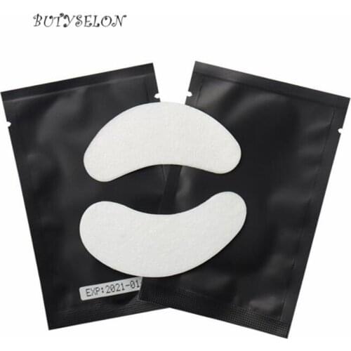 50pairs Eye Pads Gel Lint Free for Eyelash Extension Eyelashes Paper PatchesTips Sticker Wraps Cosmetric Makeup Beauty T
