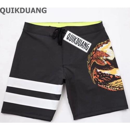 Quick-Dry Swim Trunks Men Surf Pants 4Way Stretch Board Shorts Spandex Waterproof Beach Shorts E538
