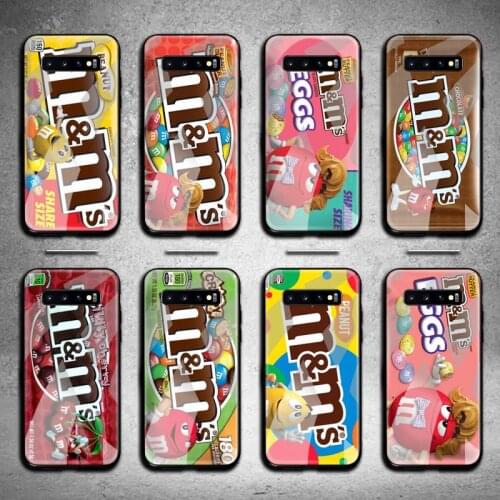 M&Ms Chocolate Phone Case Tempered Glass For Samsung S20 Plus S7 S8 S9 S10 Plus Note 8 9 10 Plus