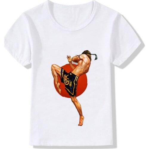 Childrens ultimate fighting Muay Thai mouse hardcore Tshirt 2019 boys and girls summer comfortable round neck childrens cotton