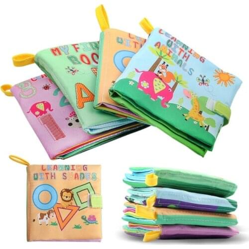 4 Style 0-36 Months Baby Toys Soft Cloth Books Rustle Sound Educational Stroller Rattle Toy Infant Newborn Crib Bed Baby Toys