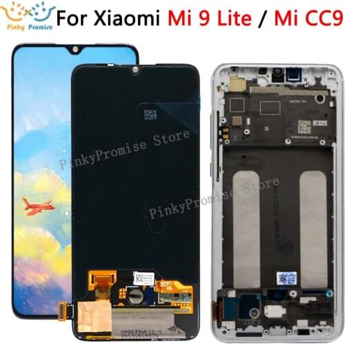 6.39'' Super AMOLED For Xiaomi Mi CC9 LCD Display Touch Screen Digitizer Assembly Replacements Parts For Mi 9 lite M1904F3BG lcd
