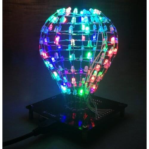 DIY electronic KIT led Light cube ball Multicolor 16kind flashing mode remote control led soldering subject(no case)