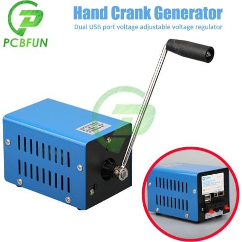 Outdoor Camping Survival Emergency Power Bank Hand Crank Dynamotor High Power Charger Portable USB Charging Hand Crank Generator
