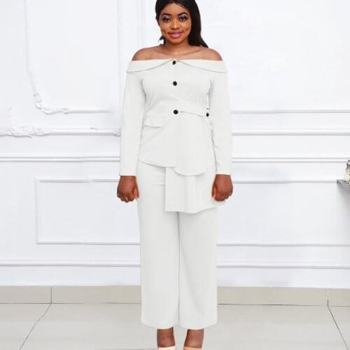 2 Two Piece Set Suit Top And Pants Super Elastic Women African Clothes Summer Fashion Africa Plus Size African Suits For Lady