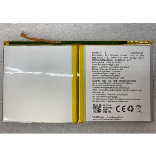 HST New Battery 7200mAh 3.8V Battery For Hisense LPN38720 38720 Tablet Battery