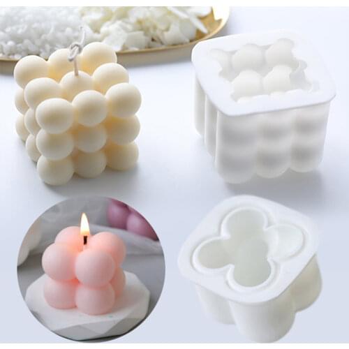 Newest Square Magic Cube Candles Mould Soy Wax Candles Mold 3D Silicon Molds for Resin Art candle Candle Plaster Making Mould