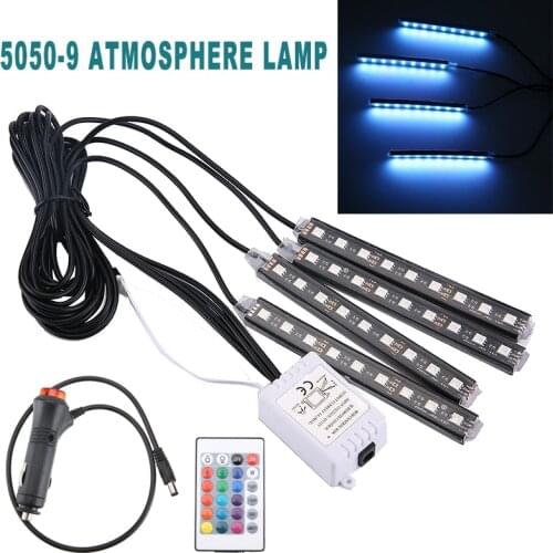 New Arrival Car Interior Dynamic Ambient Light 36-LED Strip Lights RGB Multicolour Remote Atmosphere Lamp