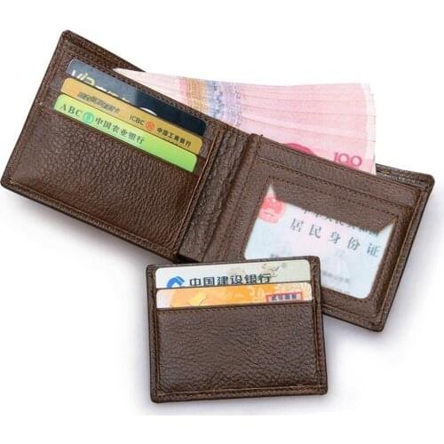 New Retro First Layer Cowhide Mens Wallet Leather Comfortable Soft Leather Mens Wallet Retro Wallet