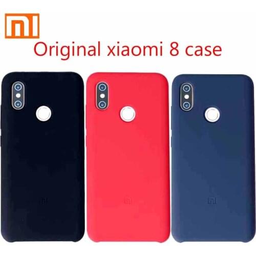 Original xiaomi 8 case silicone protective cover mi8se liquid anti-fall all-inclusive unisex full coverage