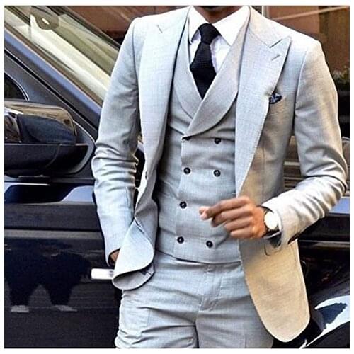 Latest Coat Pant Designs Fashion Blazer Slim Prom Tuxedo Wedding Suits For Men Bridegroom 3 Piece Mens Suits Custom Blazer Terno