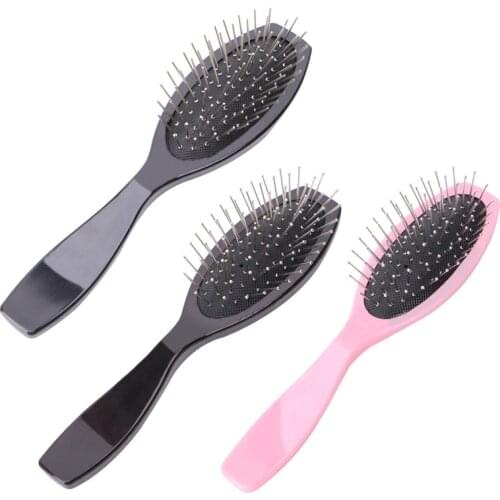 Professional Anti Static Steel Comb Brush For Wig Hair Extensions Training Head