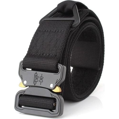 Tactical Belt Male Multifunctional High Quality Outdoor Sports Mens Military Training Nylon CS Training Buckle Belt 125CM