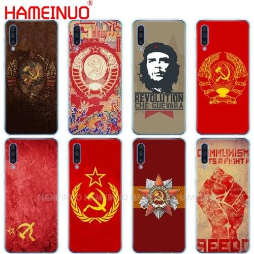 Silicon phone cover case for Samsung Galaxy S10 E PLUS A10 A20 A30 A40 A50 A70 A10E A20E M20 cover Soviet Union USSR Flag