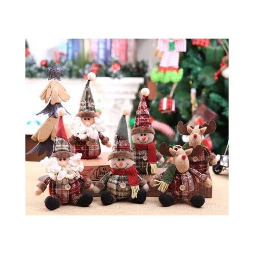 Cute Santa Snowman Deer Christmas Decoration Gift Doll Doll Christmas Tree Hanging Ornament