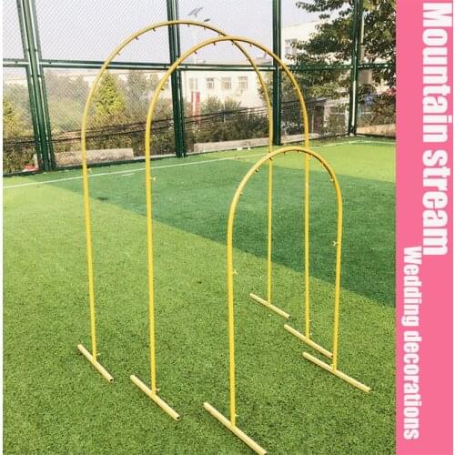 Wedding Props Rainbow Road Guide Arched Stand Stage Setting Wedding Decoration Flowers Colorful Road Iron Arch Stand Set