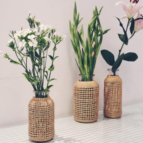 Flower Vase for Table Decoration Living Room Decorative Vase Decor Tabletop Terrarium Glass Containers Tabletop Plant Vase