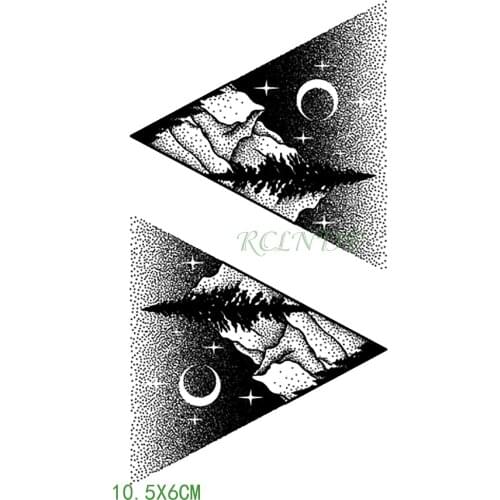 Waterproof Temporary Tattoo Sticker Moon Tree stars Flash Tatoo Fake Tatto arm leg Wrist Foot hand For Girl Men Women femme