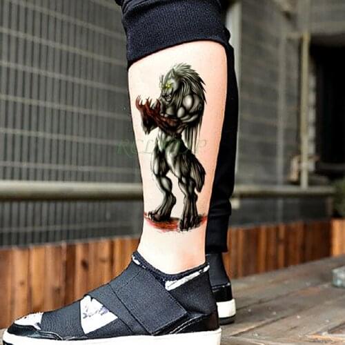Waterproof Temporary Tattoo Sticker werewolf wolf blood tatto stickers flash tatoo fake tattoos kit completo for girl women men