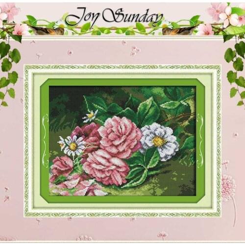 Flowers Patterns Counted Cross Stitch 11CT 14CT Cross Stitch Set Wholesale DIY Cross-stitch Kit Embroidery Needlework