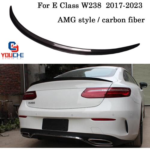 W238 AMG Style Carbon Fiber Rear Spoiler Wing For Mercedes C238 E Class 2-door Coupe 2017 + E300 E350 E550 Trunk Lid