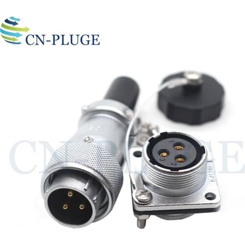 WEIPU WS20 Series 2 3 4 5 6 7 9 12 pin Waterproof Connector Square Panel Mount Connector Industrial Power plug and socket IP67