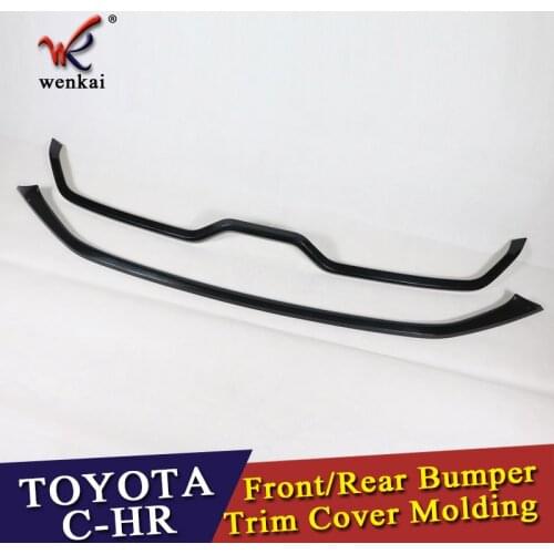 WK Brand 1PCS ABS Chrome Front R Bumper Trim Cover Molding FOR Toyota C-HR CHR C HR 2016 2017 2018 Car Accessories Styling