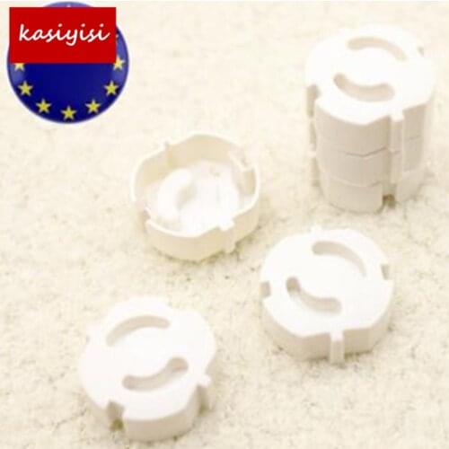 10pcs/lot New Pure White ABS Baby Safety Plug Socket European Standard Electric Protective Cover Protective Plug Cover