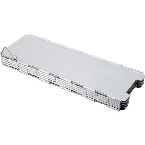 10 Folding Plates Outdoor Stove Wind Camping Kitchen Gas Screen Foldable