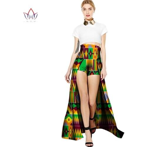 2021 Africa Style High waist shorts Dashiki Trailing shorts African Clothing for Girl Bazin Sexy Clothes for Party WY2948