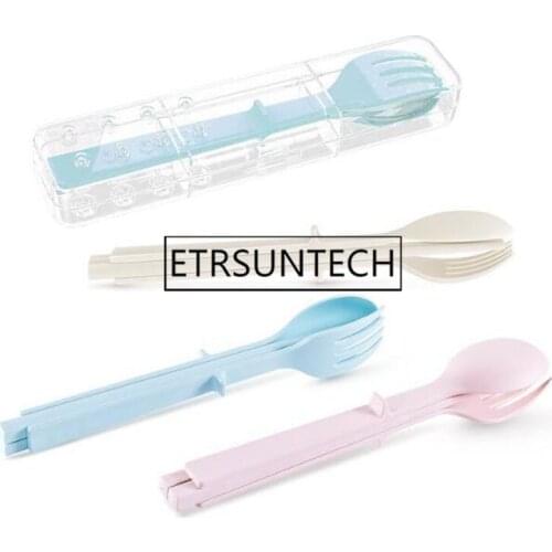 48sets Building Block Tableware Creative Brick Fork Spoon Chopstick Western Tableware Portable Cutlery Sets