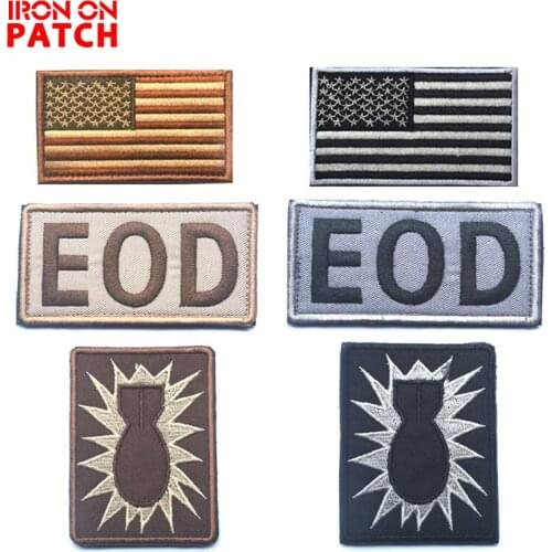 US The Hurt Locker EOD Patch DIY Emblem Badge For Clothing High Quality Embroidered Patch Combat Shoulder Chest Armband Badge