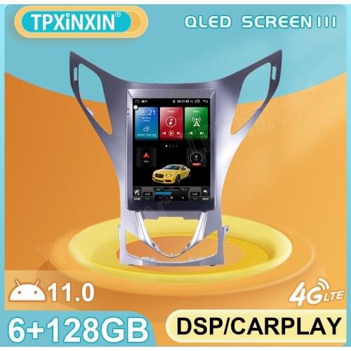 Android 11.0 128GB Tesla Style For Hyundai AZERA I55 2011 2013 Car GPS Navigation Auto Radio Stereo Multimedia Player Head Unit