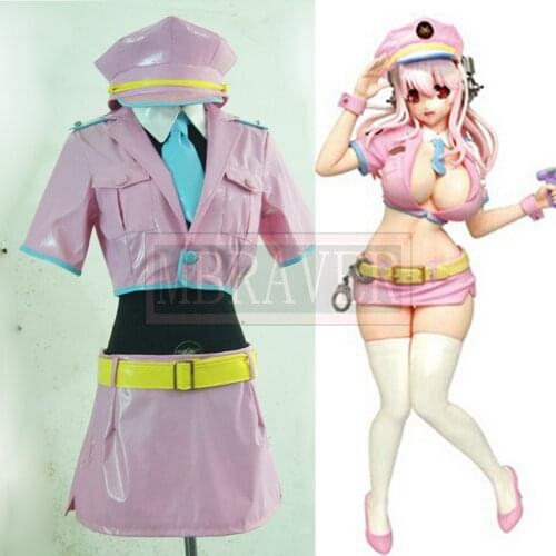 Anime New Hot Sexy Super Sonic Cosplay Costume Super Sonico Space Police Cosplay