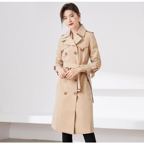 AOTHOVEN Women's Double Breasted Trench Coats