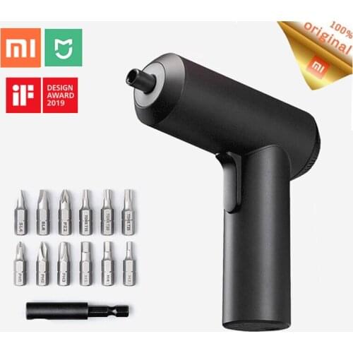 XIAOMI Mijia 12Pcs Cordless Rechargeable Screwdriver 2000mAh Li-ion 5N.m Electric Screwdriver with S2 Multifunction Screw Bits
