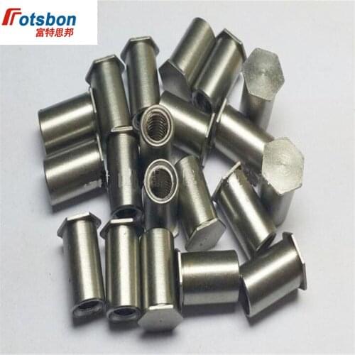 BSOA-M3-20 Blind Hole Threaded Standoffs Self Clinching Feigned Crimped Standoff Server Cabinet Sheet Metal Spacer PEM Hex Rivet