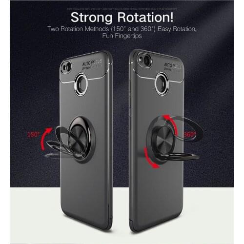 Xiaomi Redmi 4X Case Redmi4X Car Holder Stand Magnetic Bracket Finger Ring Silicone TPU Case For Xiaomi Redmi 4X Coque Capa