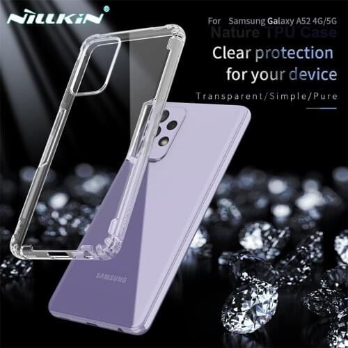 For Samsung Galaxy A52 A72 4G 5G Cases Nillkin Nature Transparent Case Clear Soft Silicon TPU Phone Back Cover For Samsung A52