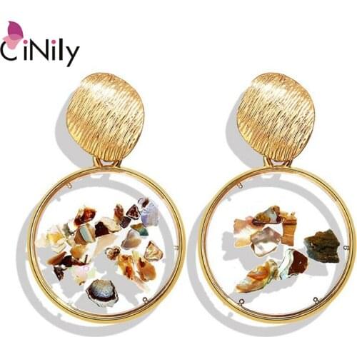 CiNily Fashion Statement Earrings Big Geometric Earrings For Women Hanging Dangle Earrings Hoop Earing Modern Gift Jewelry