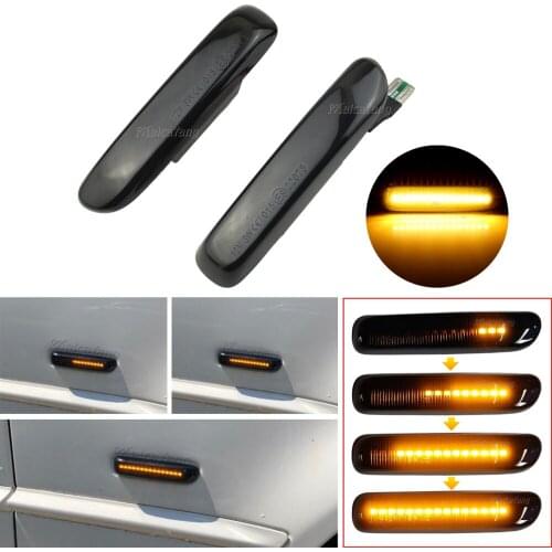 For BMW E46 3er Limo Coupe Compact Cabriolet Touring Sequential Flashing LED Dynamic Turn Signal Side Marker Light