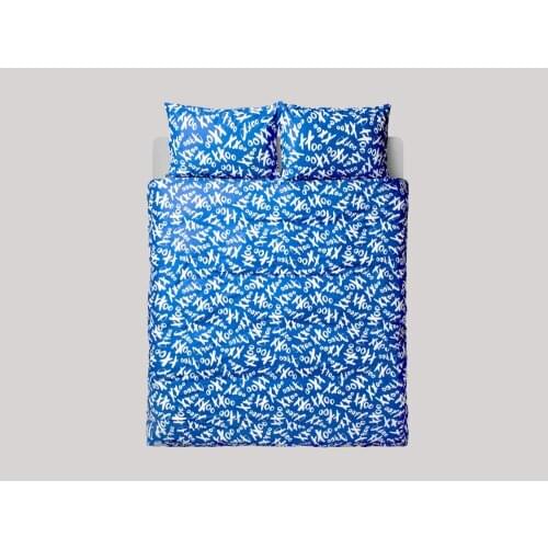 Brand100%Cotton Couples XXOO Print comfortable bedding set bed clothes 4pcs duvet quilt cover bed sheet bed cover pillow cases